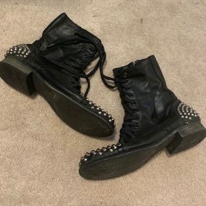 Steve Madden studded combat boots